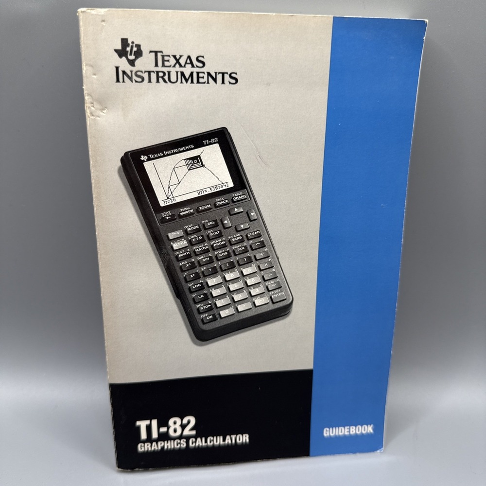 TI-82 Graphics Calculator Guidebook Manual Texas‎ Instruments book only